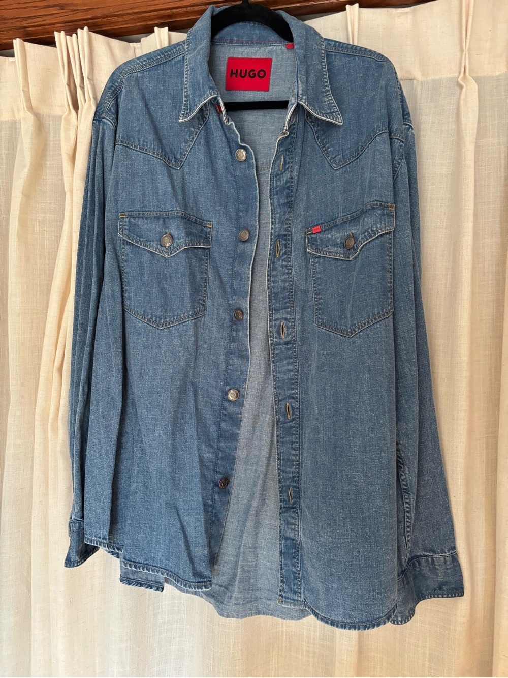 HUGO Elpazo denim shirt by HUGO BOSS - Picture 3 of 8